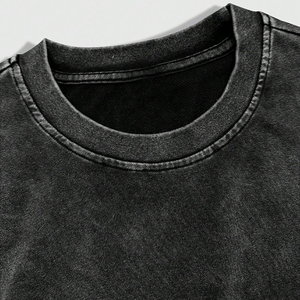Ensemble T-shirt et short pour homme RMG, personnalisé, délavé à l'acide, avec strass, respirant, 100% coton, pour l'été - Product Image 4
