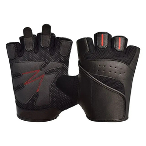 Gants de sport en cuir professionnels |   Gants de musculation demi-doigts avec maille respirante |   Entraînement de musculation antidérapant - Product Image 3