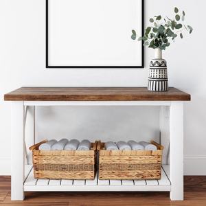 Cestas de almacenamiento de Jacinto de mimbre de algas marinas naturales tejidas a mano, organizador de artículos diversos para uso doméstico - Product Image 5