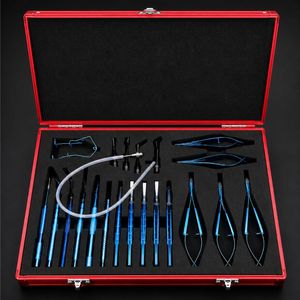 Ensemble d'instruments chirurgicaux ophtalmiques manuels de haute qualité en titane, 21 pièces, avec boîte de rangement, kit de chirurgie oculaire, certifié CE ISO - Product Image 4