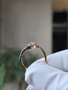 Round Lab Grown Diamond Bezel Set <b>Ring</b> 0.70 Ct Gold Modern <b>Split</b> Shank Engagement Fine Jewelry for Women - Product Image 3