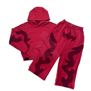 Ensemble de survêtement d'hiver haut de gamme pour hommes, imprimé et brodé, 100 % coton, design 2-en-1, grandes tailles, vente en gros - Product Image 2