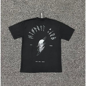 Men's 100% Cotton Black Short Sleeve T-<b>Shirt</b> Regular Fit O-Neck Cotton Jersey Casual Custom Letter Screen Print Front Logo - Product Image 6