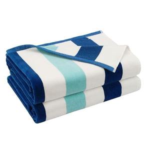 Toalla de Playa de Algodón a Rayas, de Secado Rápido, Tejida, Rectangular, Moderna, para Adultos - Product Image 1