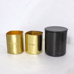 Luxury Customized Logo <b>Candle</b> Jars Stainless Steel Premium Black <b>Candle</b> Containers with Lids Metal <b>Candle</b> Jars for <b>Candle</b> Making - Product Image 3