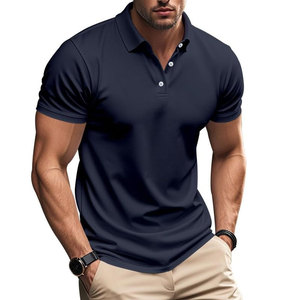 Polo de golf respirant bleu marine pour homme, coupe ajustée, 220 g/m², personnalisable avec logo, sublimation, design sur mesure, vente chaude - Product Image 3