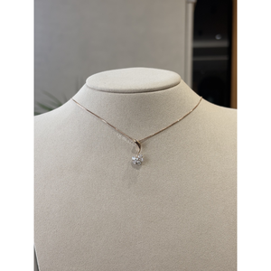 Collier pendentif en or massif avec diamant de laboratoire de qualité supérieure, 0,43 carat, VVS VS EF, cadeau d'anniversaire pour elle - Product Image 4