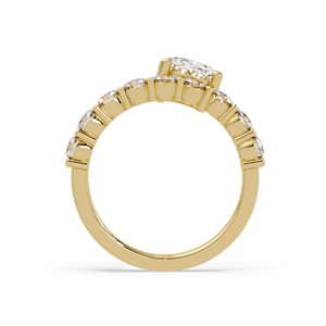 Anillo de Compromiso de Lujo de Oro Puro de 14K con Diamante Cultivado en Laboratorio de Corte Ovalado de 2.00CT, Certificado por IGI, Anillo de Boda, Joyería - Product Image 3