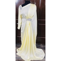 Tendances CP : Robe longue en soie Kaftan grande taille, dernier design, style Dubaï/Pakistan, idéale pour mariage/fête, longueur personnalisable