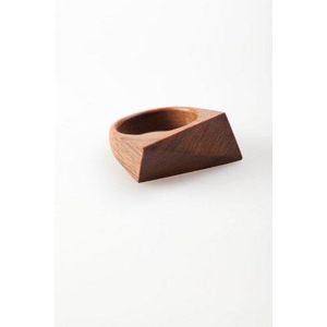 Anillo de Dedo Moderno y Minimalista de Resina y Madera para Conjuntos Elegantes, Accesorios de Joyería - Product Image 4