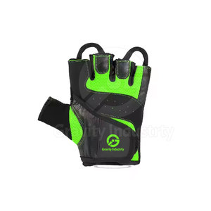 Leather Half <b>Finger</b> Weightlifting Gloves for Men-Customizable Colors Non-Slip Adjustable Wrist <b>Strap</b> - Product Image 4