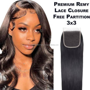 3x3 Premium <b>Remy</b> Lace Closure Ethically Sourced Indian <b>Hair</b> Cuticle Aligned for Wig/<b>Extension</b> Use Human <b>Hair</b> <b>Extensions</b> - Product Image 6
