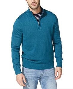 <b>Men's</b> Solid Color Knitted Pullover Sweater Crew Neck Full Sleeve Open Stitch Closure Casual Autumn Wear Flowers Front - Product Image 3