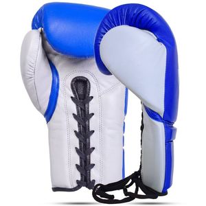 Gants de boxe professionnels pour l'entraînement au sparring, en cuir véritable, à lacets, pour Muay Thai, Kickboxing, MMA, Sanda, respirants, 8 oz - Product Image 4