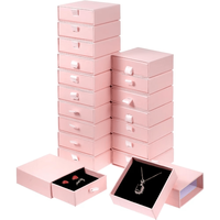 Boîtes d'emballage cadeau personnalisées avec logo imprimé rose, boîtes en carton à tiroir pour cadeau