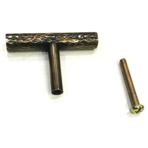Poignée de tiroir et de placard en laiton massif martelé, style Art Déco rétro industriel, quincaillerie de luxe pour la maison - Product Image 4