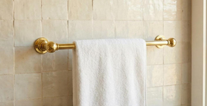 Luxury Metal Gold Bath Hardware Set <b>Bathroom</b> <b>Accessories</b> Corner Mounted Shelves for Hotels High-End <b>Bathrooms</b> Luxury Towel Bar - Product Image 3
