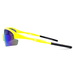 Lunettes de soleil de sport jaunes Guga OEM P1129 |   Cadre PC polarisé TAC pour lentilles coupe-vent |   En stock et logo personnalisé pour la vente en gros B2B - Product Image 3