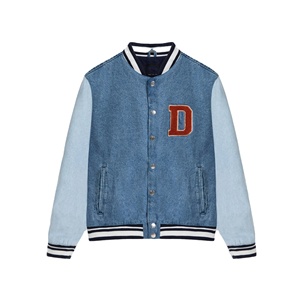 Chaquetas de mezclilla personalizadas de alta moda para hombres y mujeres ropa de calle transpirable forro de lana bordado OEM precio con descuento al por mayor - Product Image 1