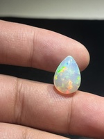 Opale d'Éthiopie naturelle non traitée de haute qualité, forme poire, 5,90 carats, pierre précieuse, cabochon, certifiée IGI, blanche
