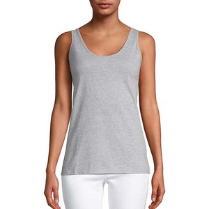 Camiseta sin mangas deportiva transpirable para mujer, con logotipo personalizado al por mayor, ropa de gimnasio para chicas, camiseta sin mangas 100% algodón para mujer - Product Image 1