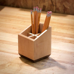 Organisateur de bureau personnalisé, support de papeterie, boîte à crayons, porte-stylos en bois - Product Image 4