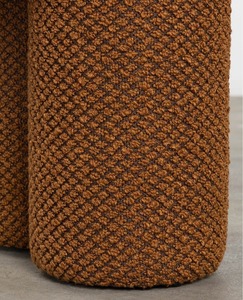 Modern Fabric Upholstered Bench With Textured Legs Contemporary Living Room Furniture <b>Stool</b> Ottoman - Product Image 4