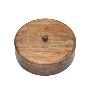 Handmade wooden roti box with design for kitchen storage wooden chapati box India handicraft - Product Image 6