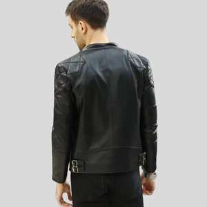 Blouson aviateur en cuir véritable personnalisé de haute qualité, style motard, tendance hiver, coupe-vent écologique, décontracté, classique, style urbain - Product Image 2