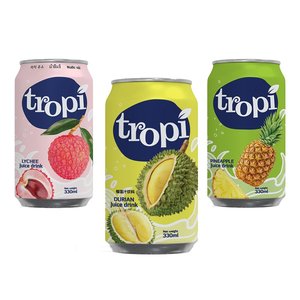 Bebida Tropi Juice 330ml Lata Corta de Aluminio 100% Puré de Frutas Saborizado Bajo en Grasa Esterilizado Recién Exprimido Guayaba Mango Piña - Product Image 2