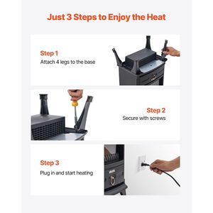 Chimenea Eléctrica Independiente de 22.8 Pulgadas, Estufa Calefactora de 1500W y 5120BTU, Protección Contra Sobrecalentamiento, Chimeneas Eléctricas Realistas - Product Image 5