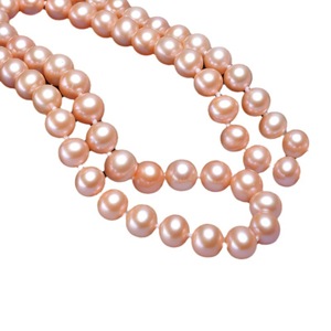 Collier de perles d'eau douce rondes presque parfaites personnalisables Tilian de 8 à 9 mm, longueur 130 cm, chaîne de pull impeccable - Product Image 5