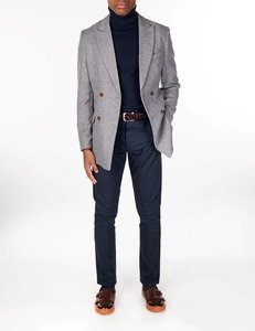 Traje de Verano Moderno de Dos Piezas para Hombre, con Chaqueta de Manga Siete Cuartos y Cuello en V, 100% Poliéster, y Pantalones Cortos Elásticos - Product Image 5