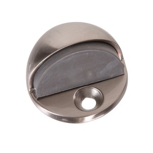Butée de porte à profil bas à fixation au sol avec pare-chocs en caoutchouc - Product Image 1