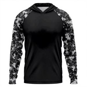 เสื้อฮู้ดดี้ตกปลาป้องกันรังสียูวี ผลิตตามสั่ง ขายส่ง รับผลิตแบบ OEM ผู้ผลิตและผู้จัดจำหน่าย ผ้าโพลีเอสเตอร์อินเตอร์ล็อค 170 GSM รับผลิตแบรนด์ส่วนตัว ผลิตจำนวนมาก - Product Image 1