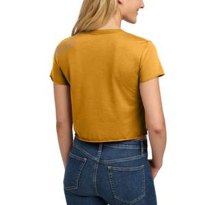 Camiseta Corta Personalizada para Mujer, de Algodón, Lisa, de Manga Corta, Informal, Holgada, para Verano, Proveedor Mayorista OEM - Product Image 5