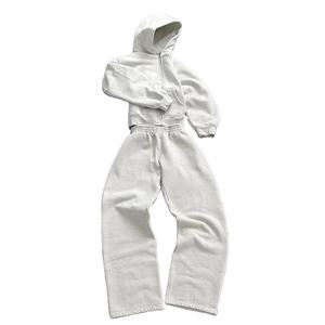 Approvisionnement direct d'usine personnalisé 100% coton sweat à capuche en éponge française hommes surdimensionné Boxy Fit sweat à capuche et pantalons de survêtement ensemble survêtements d'hiver - Product Image 1