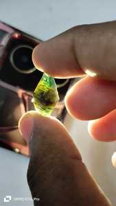 Piedra de Zafiro Natural Pulido Verde con Inclusiones Oscuras, Corte Brillante, Ligero, para Joyería, Diseño Artístico Personalizado - Product Image 3