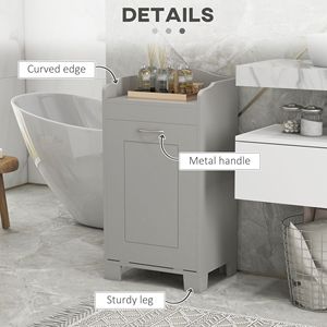 Mobiletto Moderno Ecologico per Lavanderia in Rattan e Bambù Bianco con Piano Ribaltabile e Cesto Portabiancheria da 5L - Product Image 5