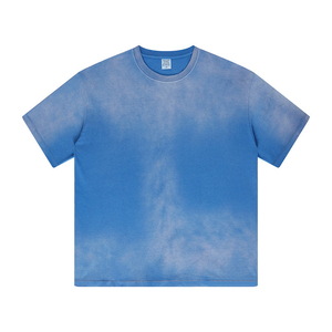 ผู้ผลิตเสื้อยืดสไตล์ใหม่แบบย้อมสีเอซิด ลายกราฟิกแนวสตรีทแวร์ วินเทจ ทรงโอเวอร์ไซส์ พิมพ์ลาย ไซส์พลัส เสื้อยืดผู้ชายเนื้อหนา - Product Image 4
