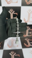 Bracelet chaîne à maillons personnalisé en moissanite au design exclusif, style hip-hop haut de gamme entièrement serti, bijoux certifiés GRA, fabriqué en argent massif 925