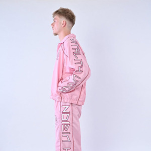 <b>Pink</b> Windbreaker Set Hooded Zipper <b>Waterproof</b> Breathable Eco-Friendly Unisex <b>Jacket</b> Pants Nylon Running Training - Product Image 5