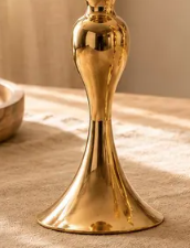Wholesale <b>Set</b> of 3 Luxury Polished Gold Metal Pillar <b>Candle</b> Holders Modern Tall Brass Finish Candlestick Pedestal Stands for - Product Image 6