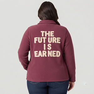 Veste polaire à col rabattu grande taille pour femme, fabrication de vestes polaires brodées en chenille, manteau d'hiver chaud pour femmes - Product Image 2