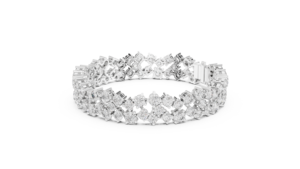 14Kt White <b>Gold</b> Round Diamond Bracelet 90 Stones 14.45Ct Luxury Designer Statement Bracelet Elegant Bridal Party Wear Jewelry - Product Image 2