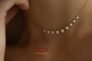 สร้อยคอเพชรสำหรับผู้หญิงประดับในห้องทดลองสร้อยคอเพชรแบบเรียบหรูสร้อยคอโซ่ประดับเพชรแบบมินิมอล - Product Image 6