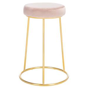 Chaise de bar industrielle de luxe en métal et bois naturel avec repose-pieds, tabouret de comptoir pour restaurant et bar à domicile - Product Image 1