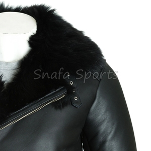 Quick Dry Windproof Winter Warm New Arrival Latest Design Custom Inside <b>Pockets</b> Design Real Leather <b>Jacket</b> - Product Image 5