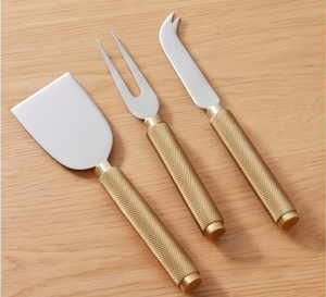 Premium <b>Cheese</b> <b>Knife</b> <b>Set</b> Stainless Steel Elegant Gold Handle Design Perfect For Dining Weddings Parties Restaurants And Home - Product Image 1