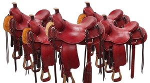 Selle de monte western en cuir faite à la main avec arceau en fibre et quincaillerie en acier inoxydable – Équipement équestre durable pour un siège confortable en randonnée ou à la ferme - Product Image 4